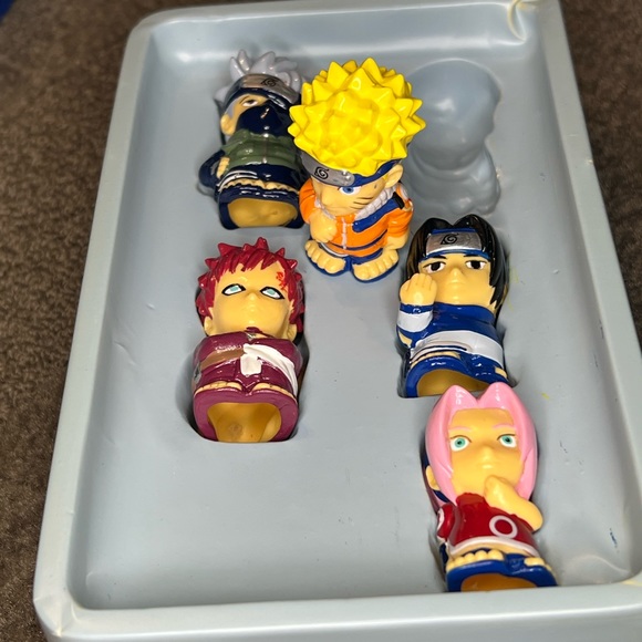 Toynami / Popy Naruto PVC Chibi Finger Puppets 2006 Rare Japan Sakura Kakashi - Picture 7 of 9